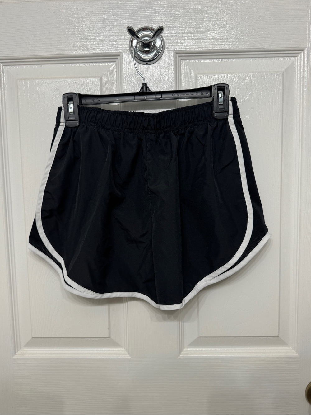 Nike Black Athletic Shorts with White Trim - Picture 3 of 4